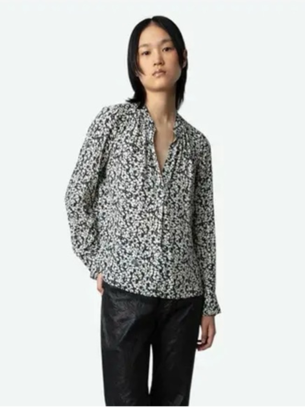 Zadig & Voltaire Leo Crinkle Shirt Small